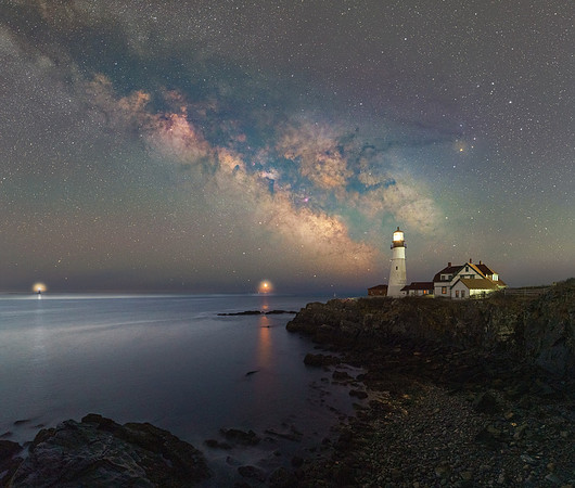 Milky Way over Portland Head Light